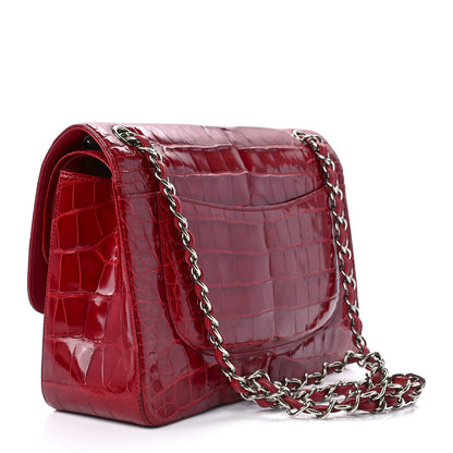 Chanel Alligator Jumbo Double Flap Red 3 of 12