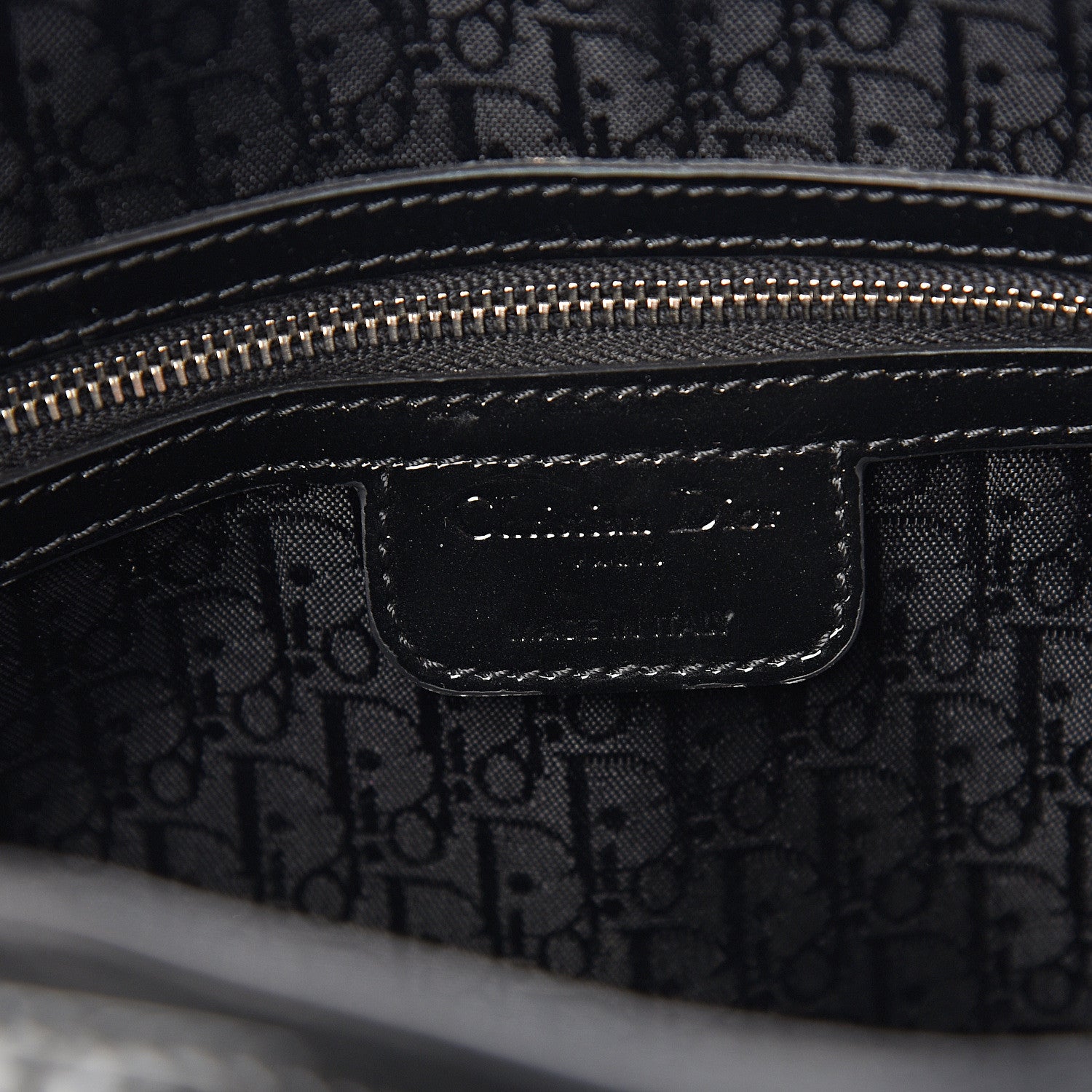 Christian Dior Patent Cannage Large Lady Dior Black 5 of 9