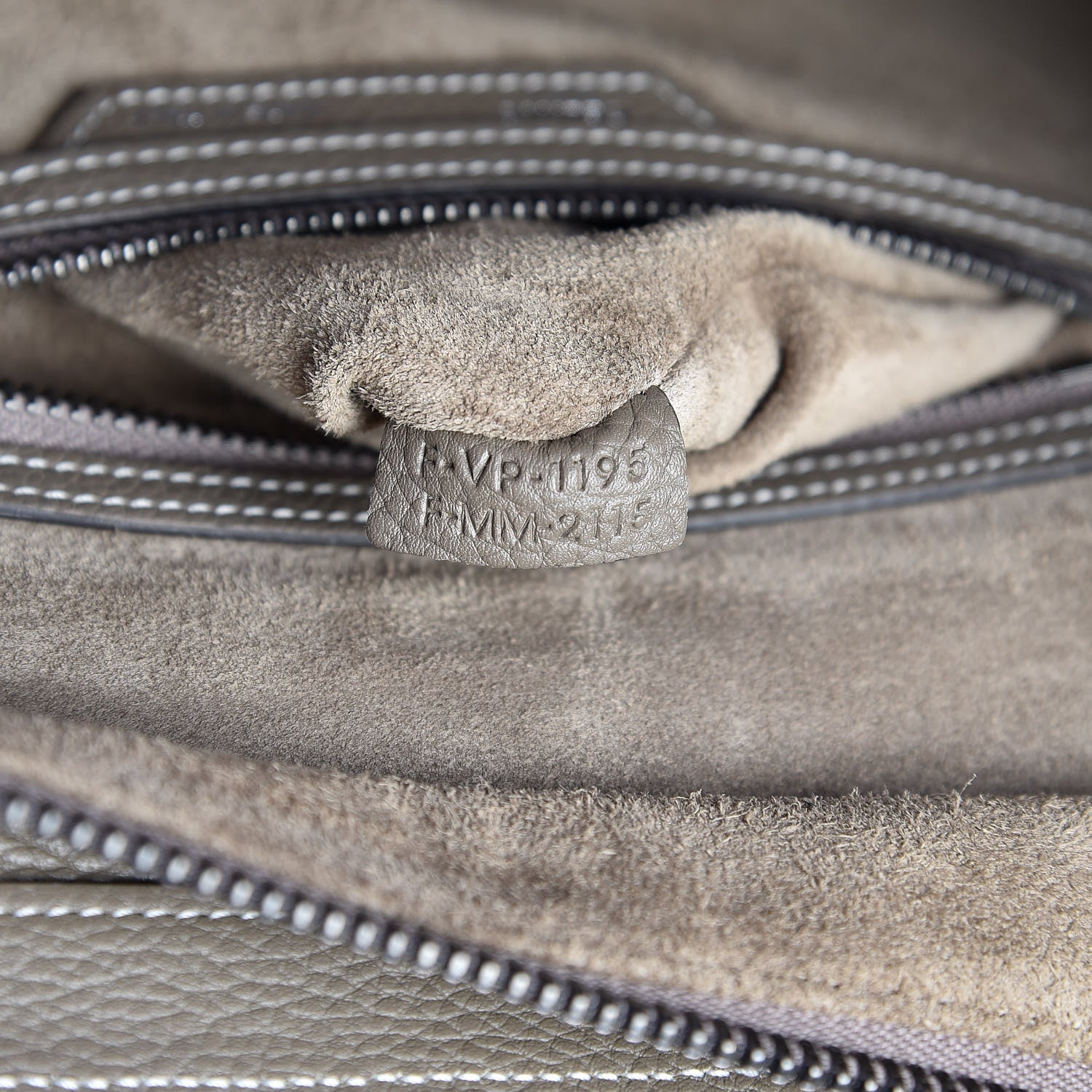 Celine Drummed Calfskin Micro Luggage Souris 7 of 9