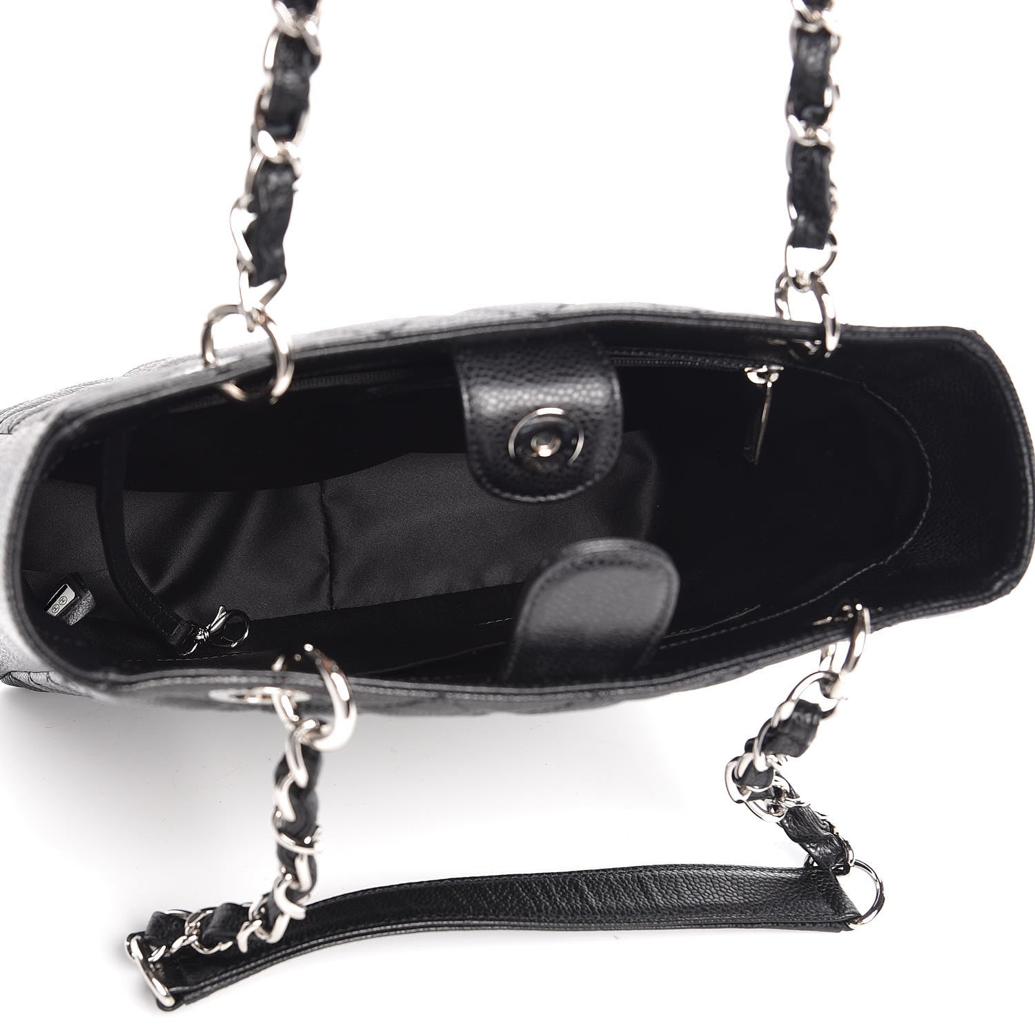 Chanel Caviar Quilted Petit Shopping Tote PST Black 5 of 9