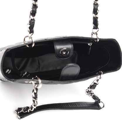 Chanel Caviar Quilted Petit Shopping Tote PST Black 5 of 9