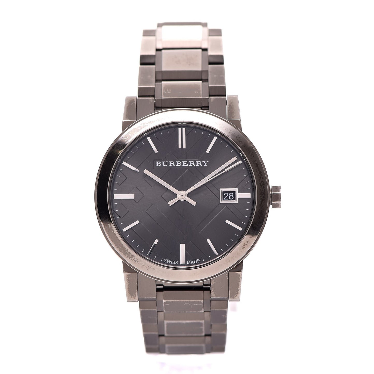 Stainless Steel 38mm Heritage Quartz Watch Grey BU9007