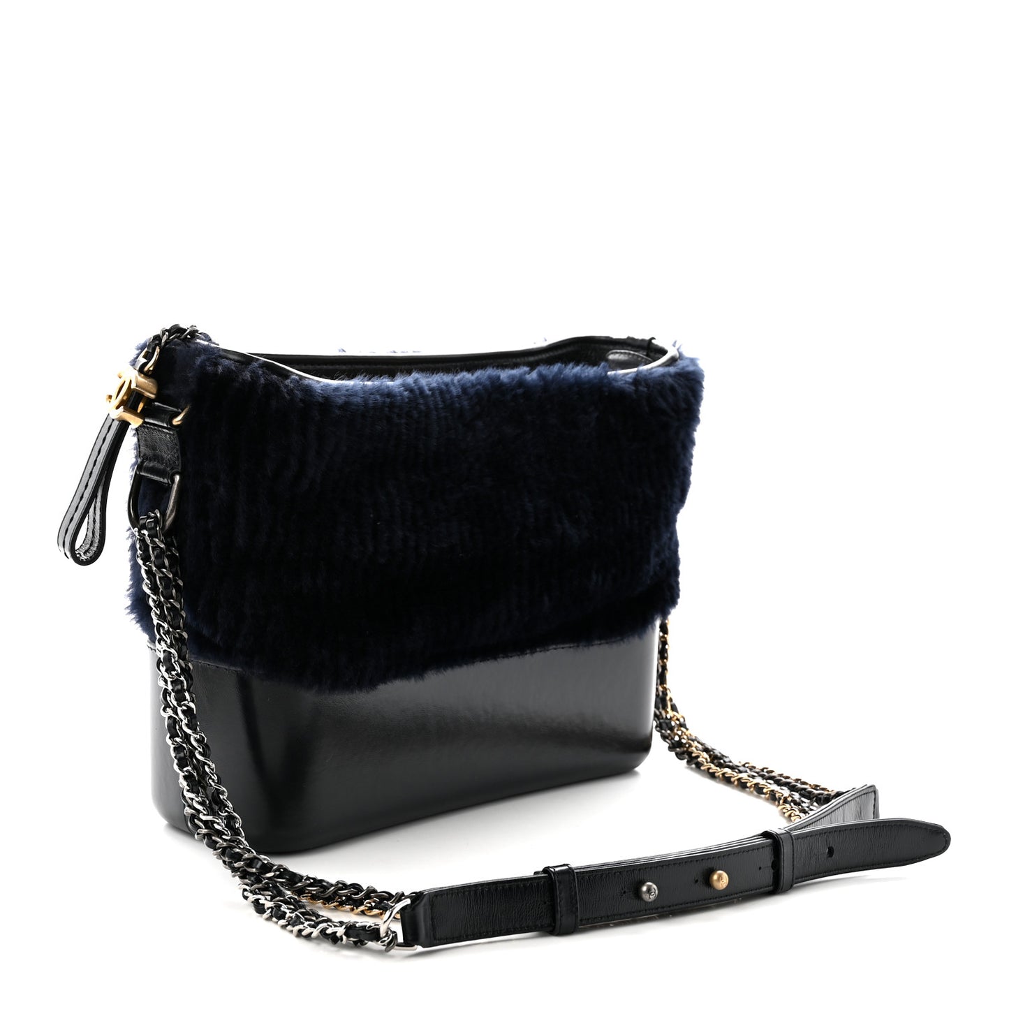 Shearling Medium Gabrielle Hobo Navy