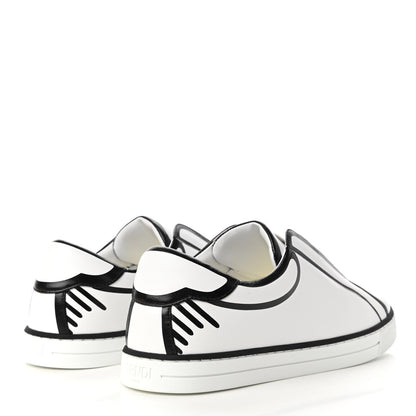 Fendi X JOSHUA VIDES Nappa Rockoclick Slip On Sneakers 36 Snow White Black 4 of 10