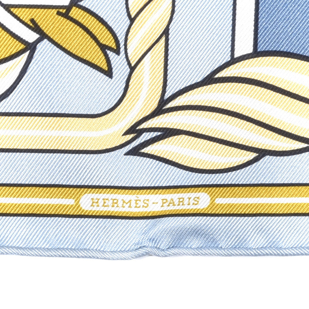 Silk Quadrige II Nano Scarf 20 Bleu Ciel Gold Bleu Jean
