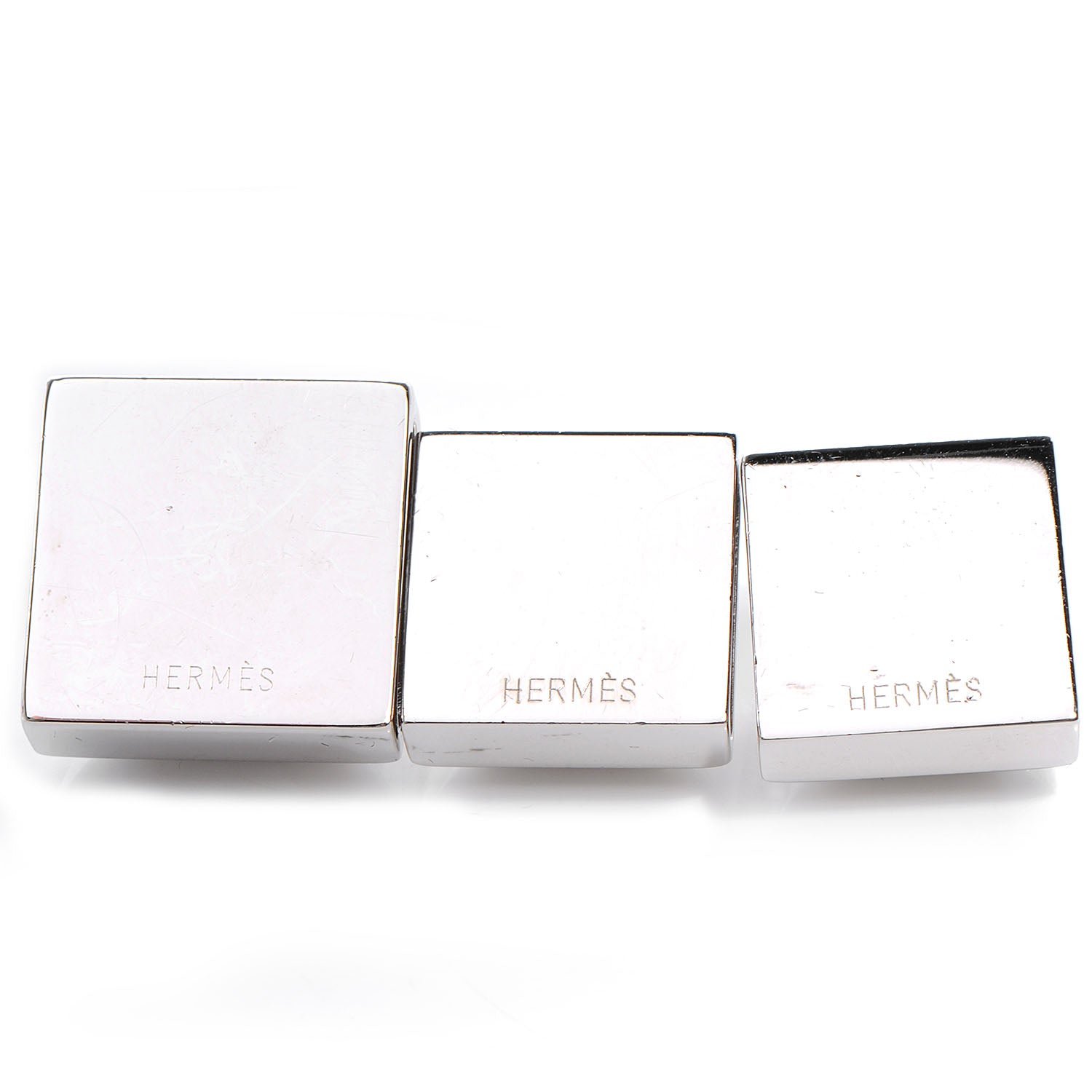 Hermes Palladium Medor Scarf Rings 4 of 5
