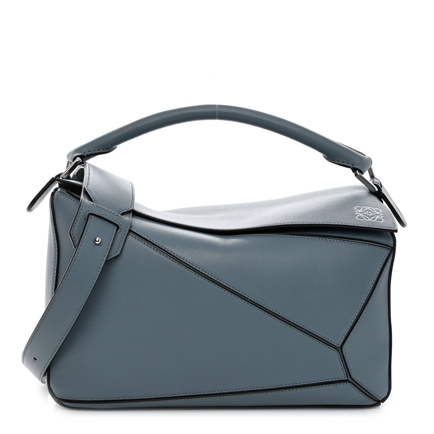 Loewe Calfskin Medium Puzzle Bag Stone Blue 1 of 9