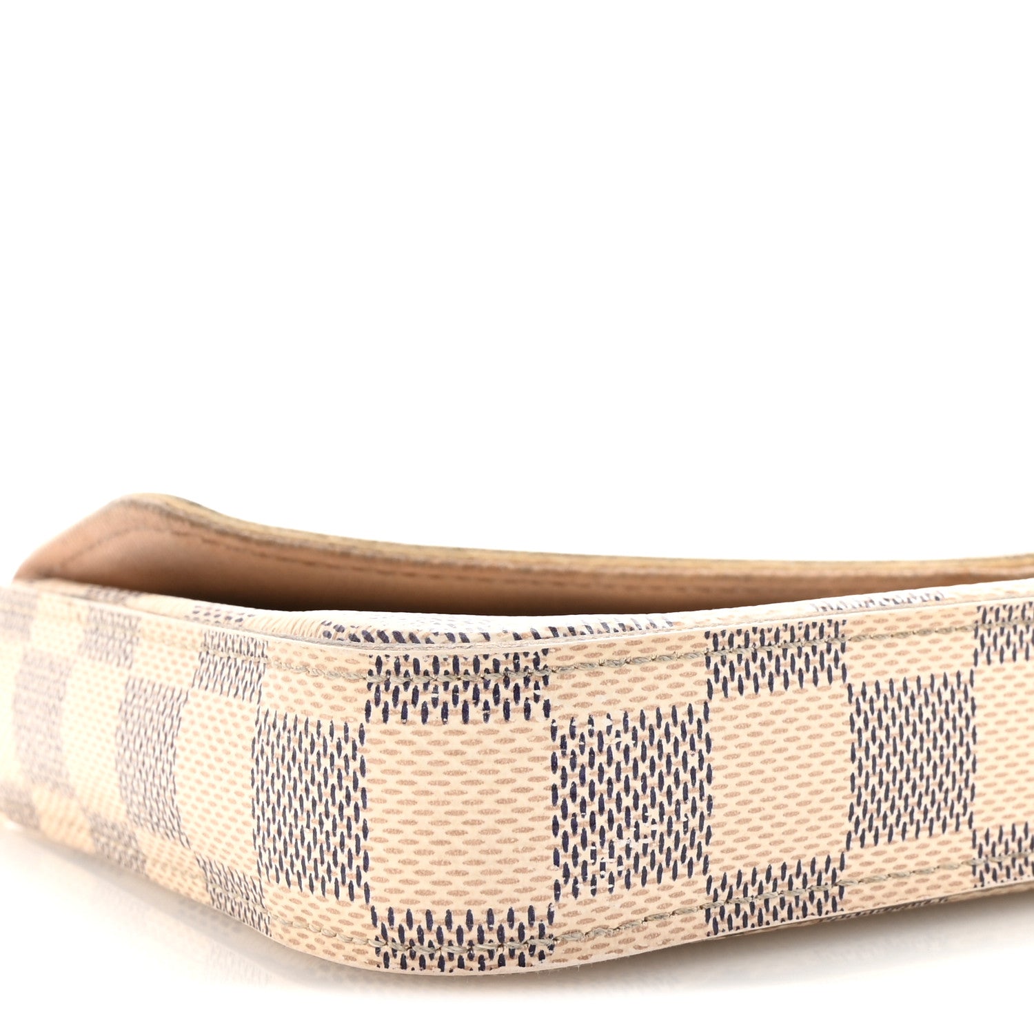 Louis Vuitton Damier Azur Pochette Felicie Chain Wallet Rose Ballerine 9 of 11