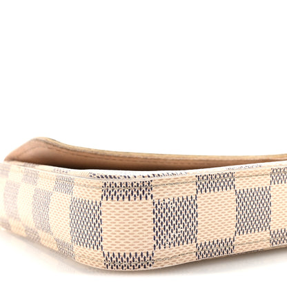 Louis Vuitton Damier Azur Pochette Felicie Chain Wallet Rose Ballerine 9 of 11