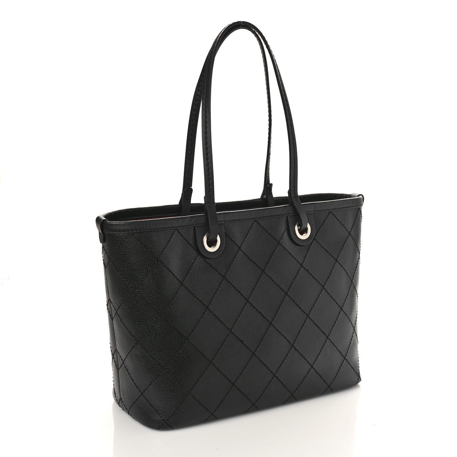Chanel Grained Calfskin Shopping Fever Tote Black 4 of 11