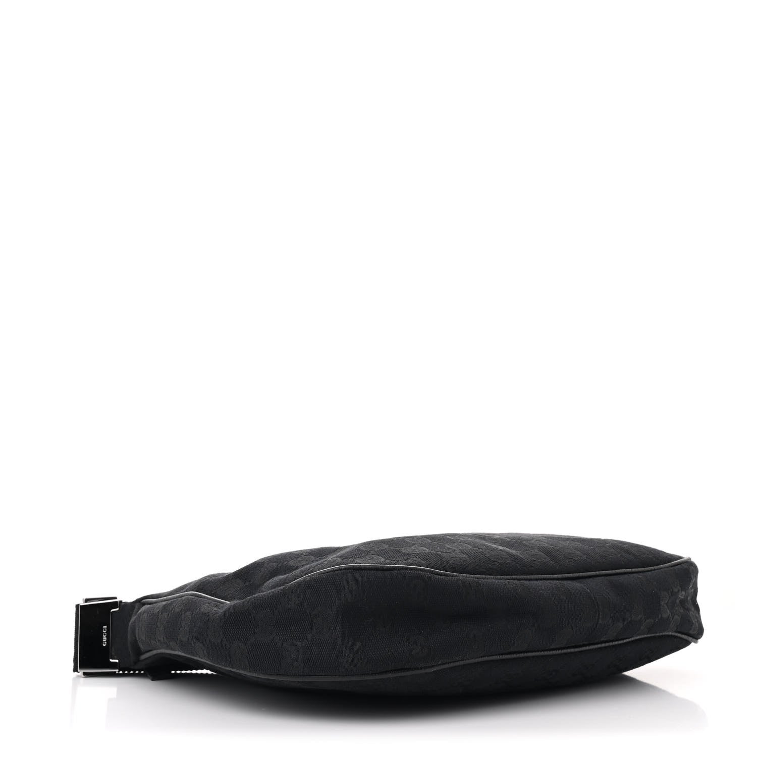 Gucci Monogram Medium Half Moon Hobo Black 4 of 10