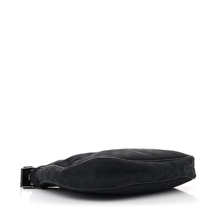 Gucci Monogram Medium Half Moon Hobo Black 4 of 10