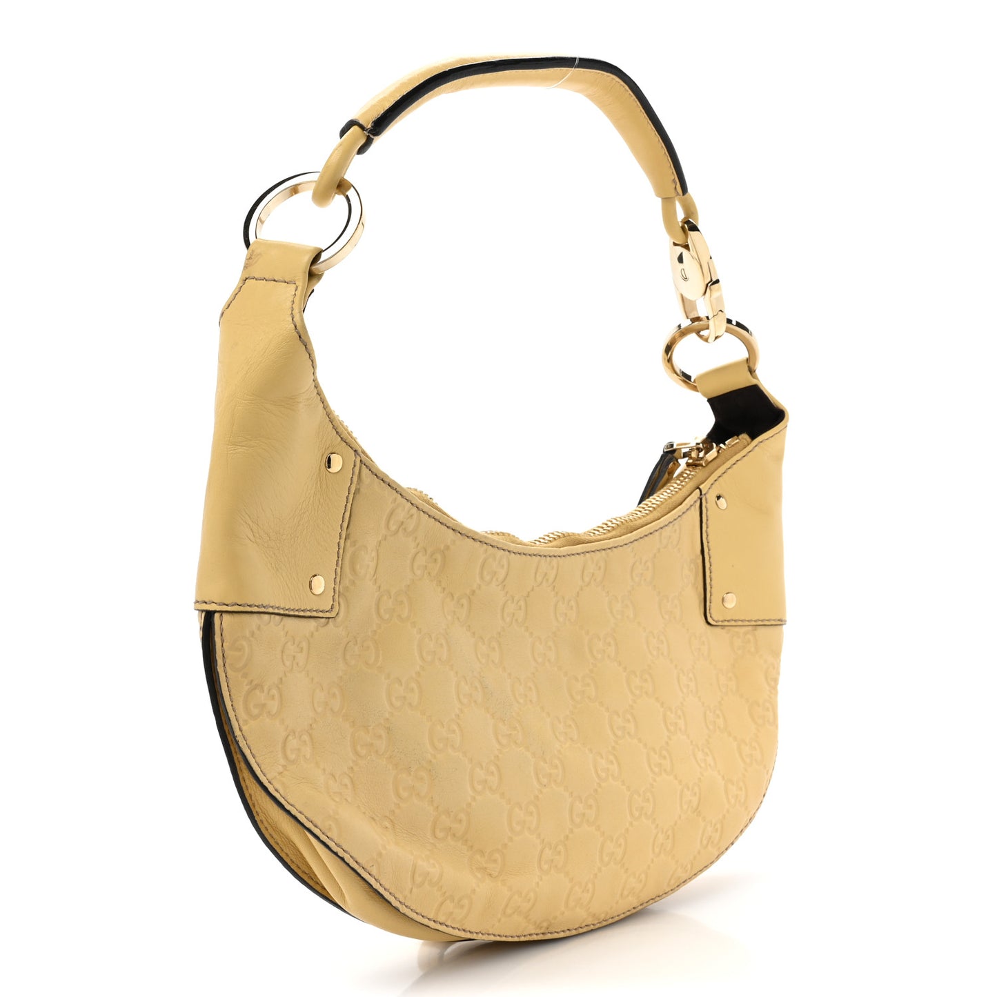 Guccissima Half Moon Hobo Yellow