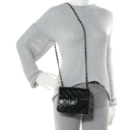Chanel Lambskin Quilted Mini Square Flap Black 2 of 9