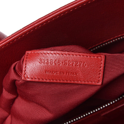Saint Laurent Calfskin Studded Small Sac de Jour Carryall Red 8 of 14