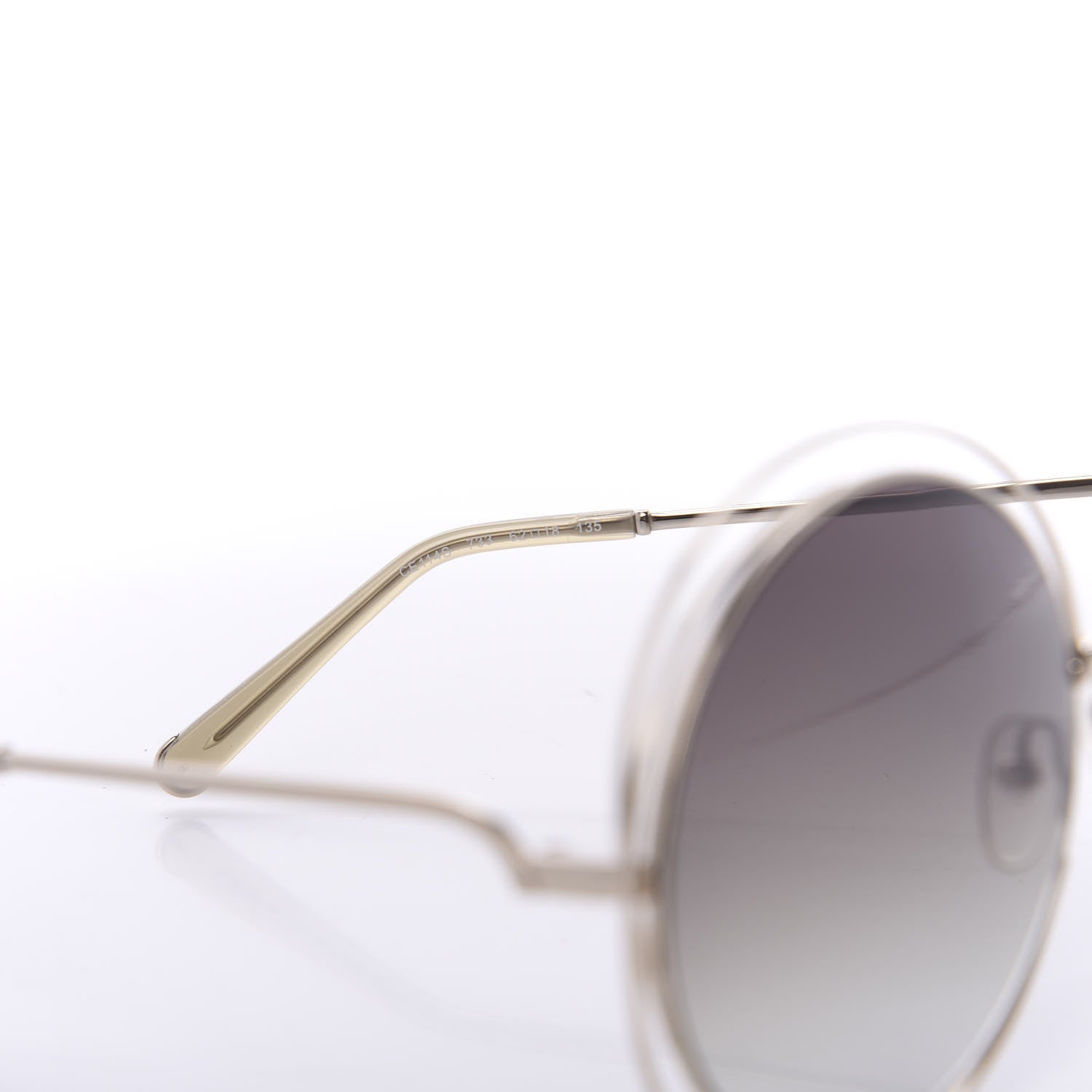 Chloe Oversize Round Carlina Oversized Round Sunglasses CE114S Grey Metallic 6 of 7