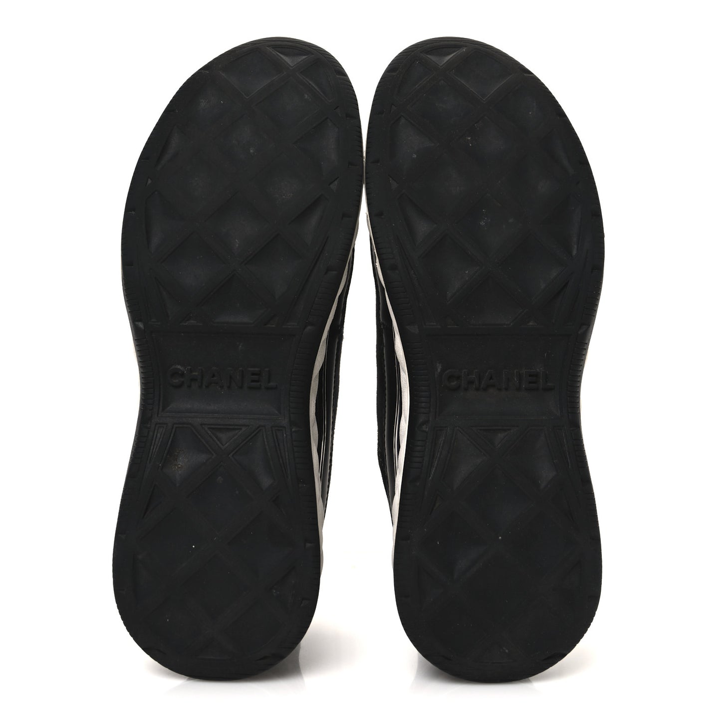 Velvet Calfskin Mixed Fibers CC Sneakers 39 Black