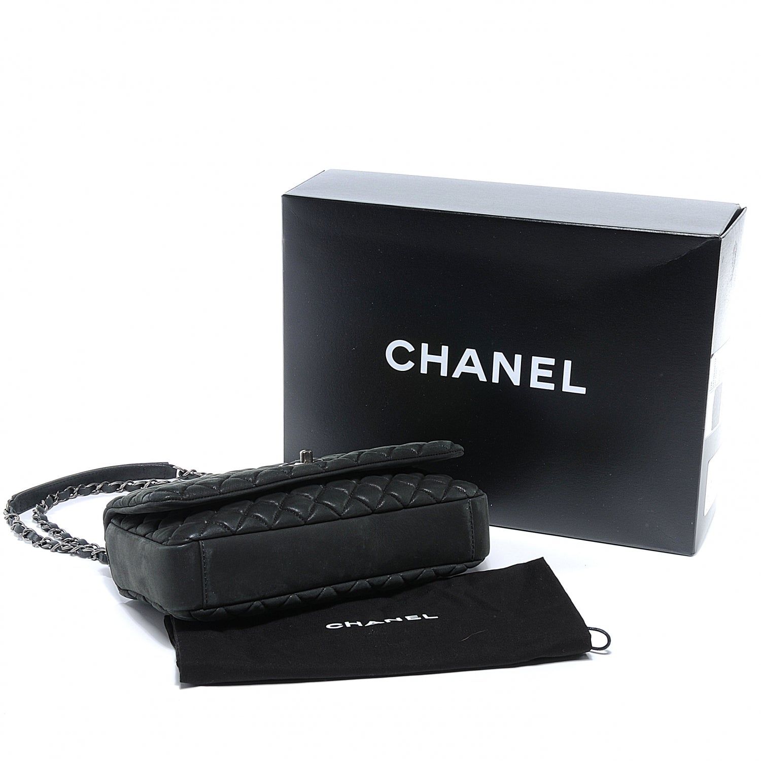 Chanel Iridescent Calfskin Small New Bubble Flap Anthracite 8 of 8