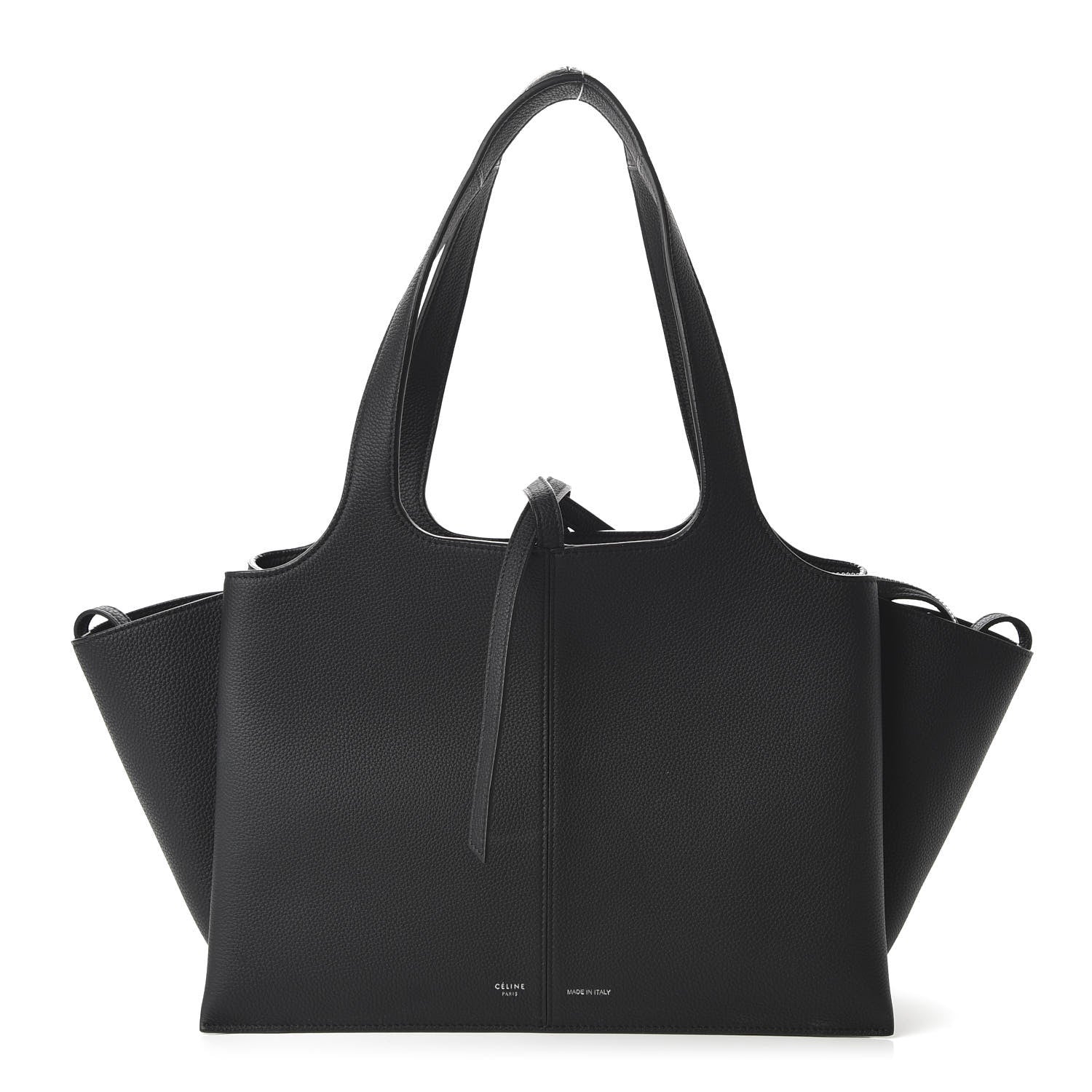 Celine Baby Grained Calfskin Small Tri-Fold Bag Black 1 of 9
