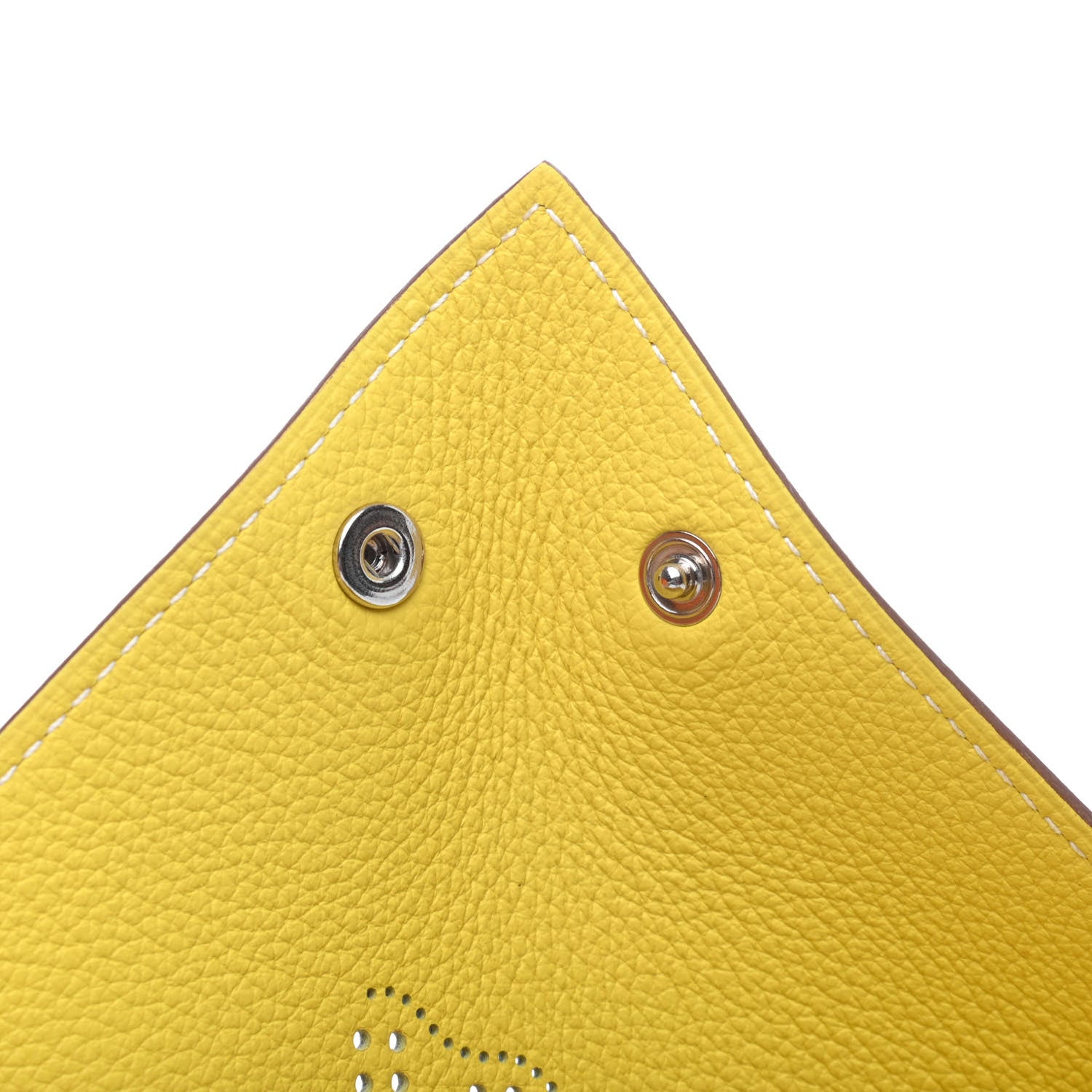 Hermes Taurillon Clemence Mises et Relances Robe Du Soire Change Tray Jaune Ivoire 3 of 4