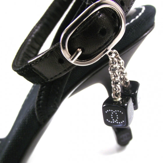 Chanel Dice Pumps Shoes 40 Black 8 of 8