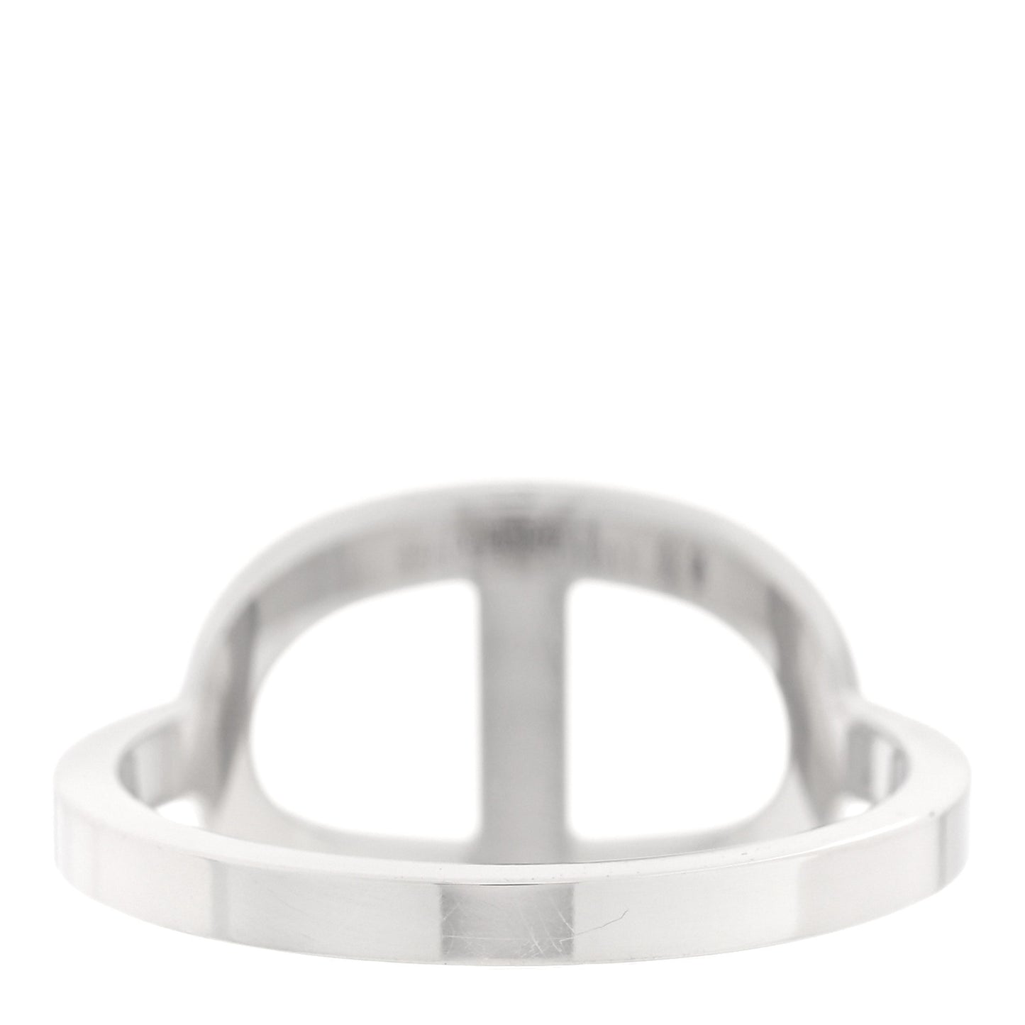 18K White Gold Diamond MM Chaine d'Ancre Contour Ring 52 6
