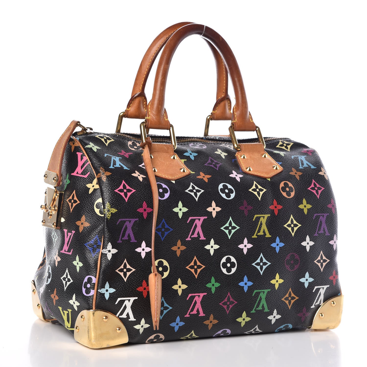 Louis Vuitton Monogram Multicolor Speedy 30 Black 3 of 15