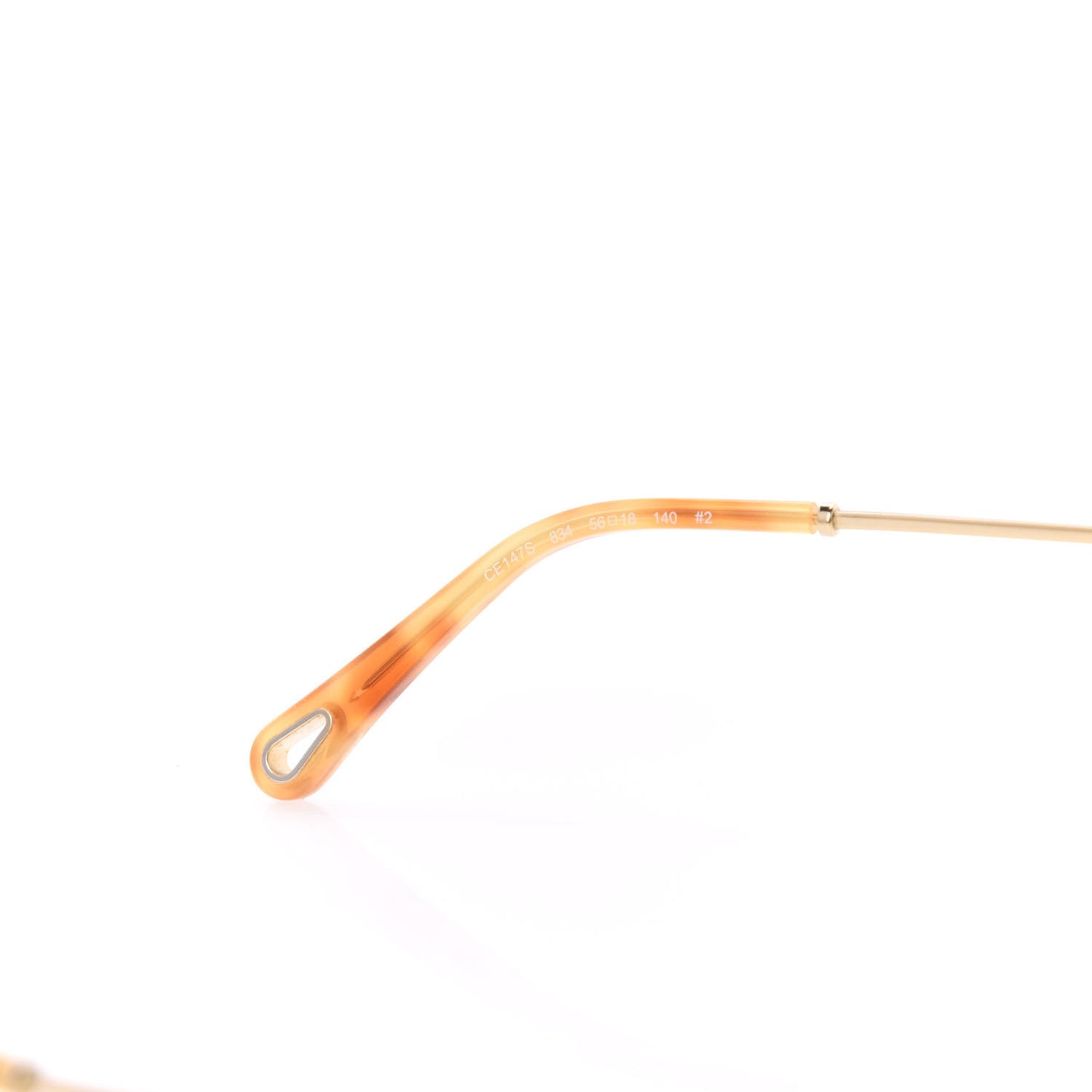 Metal Scalloped Sunglasses CE147S Gold Brown