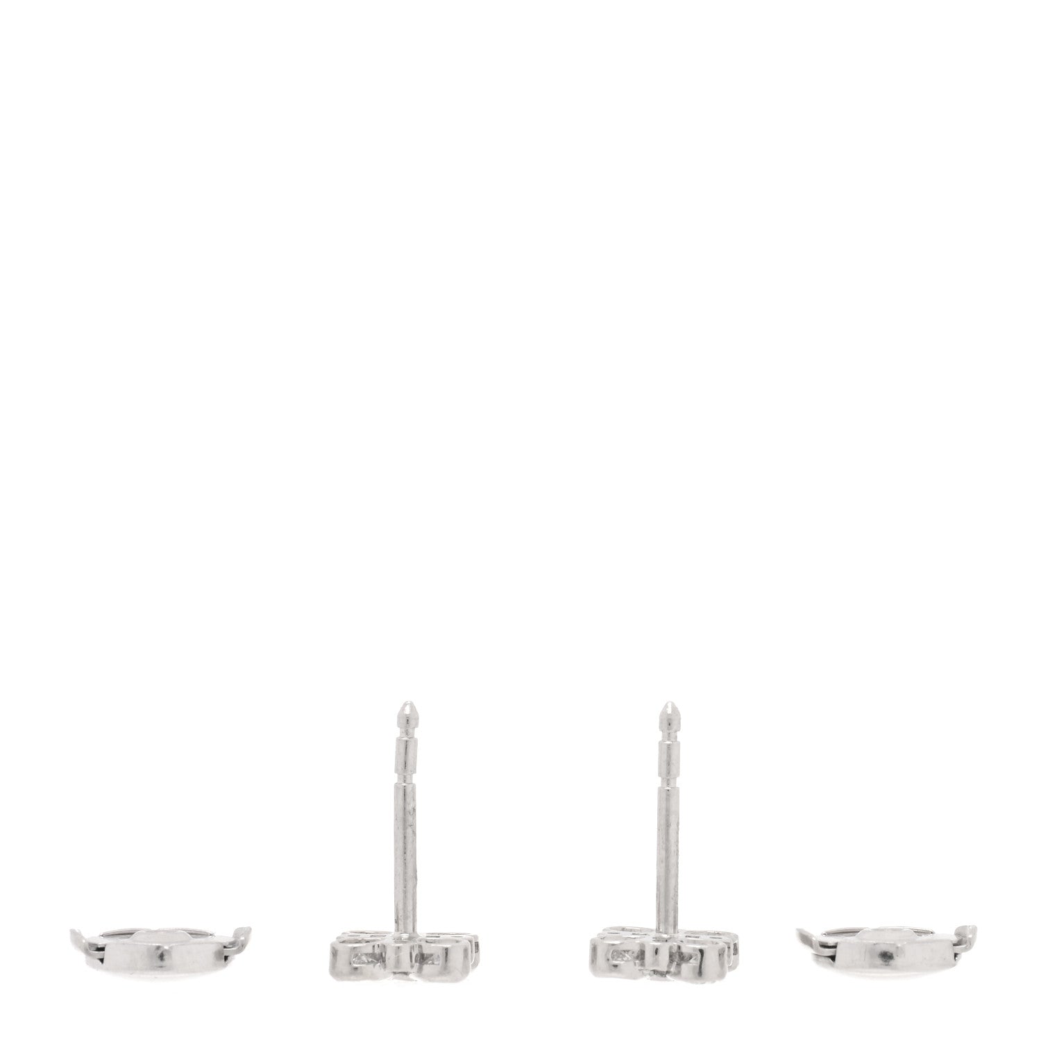 Tiffany Platinum Diamond Enchant Stud Earrings 3 of 5
