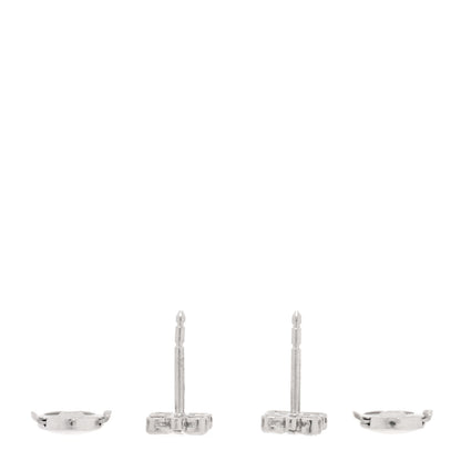 Tiffany Platinum Diamond Enchant Stud Earrings 3 of 5