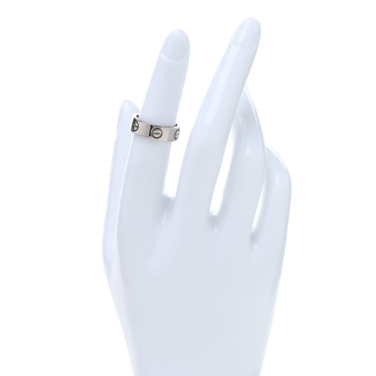 Cartier 18K White Gold 5.5mm LOVE Ring 50 5.25 2 of 4