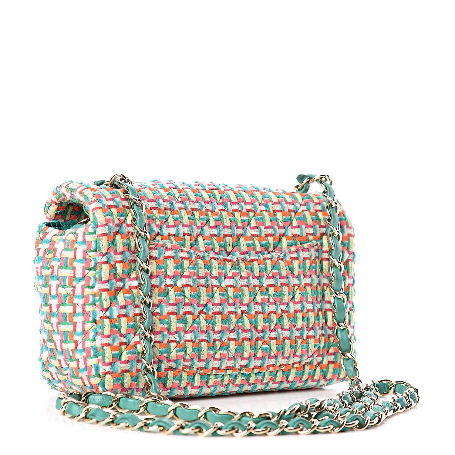Chanel Tweed Quilted Mini Rectangular Flap Multicolor 4 of 12