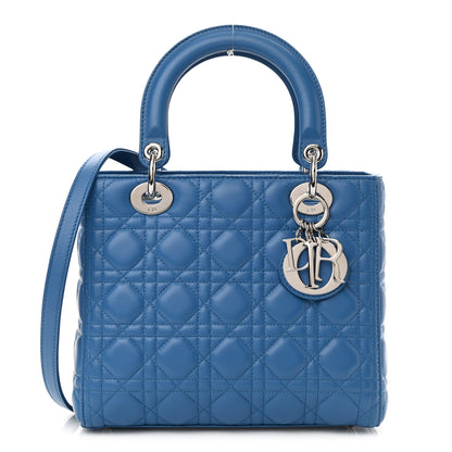 Christian Dior Lambskin Cannage Medium Lady Dior Blue Pastel 1 of 10