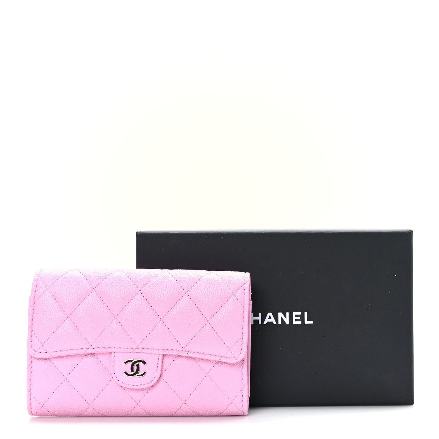 Chanel Caviar Quilted Medium Flap Wallet Pink 9 of 9