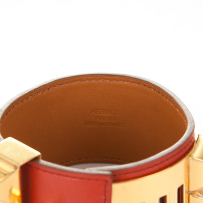 Hermes Tadelakt Collier De Chien CDC Bracelet S Sanguine 4 of 7