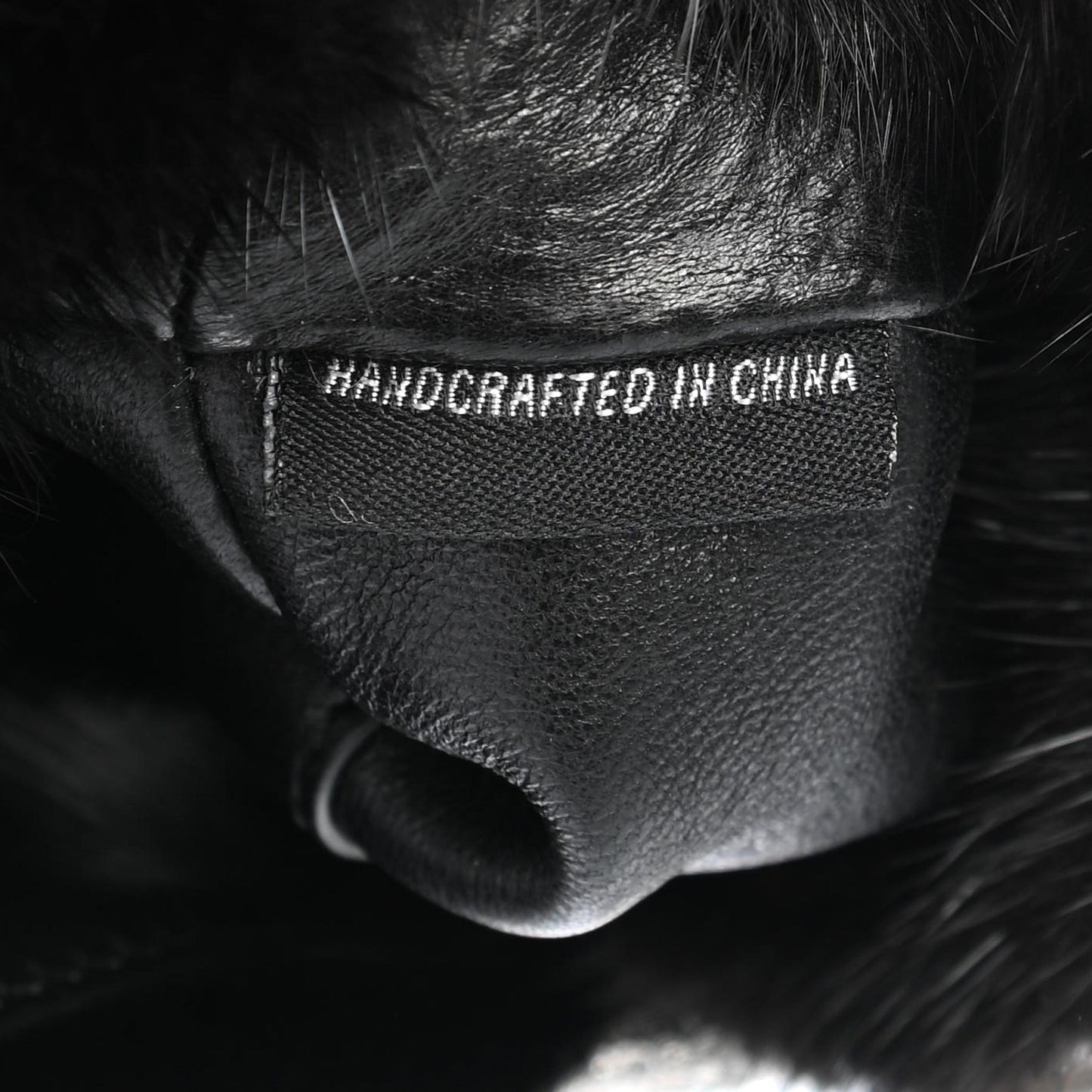 Fur Micro Mini CEO Bag Black