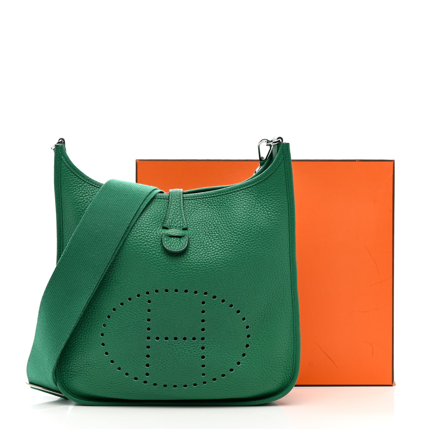 Hermes Taurillon Clemence Evelyne III PM Vert Vertigo 12 of 12
