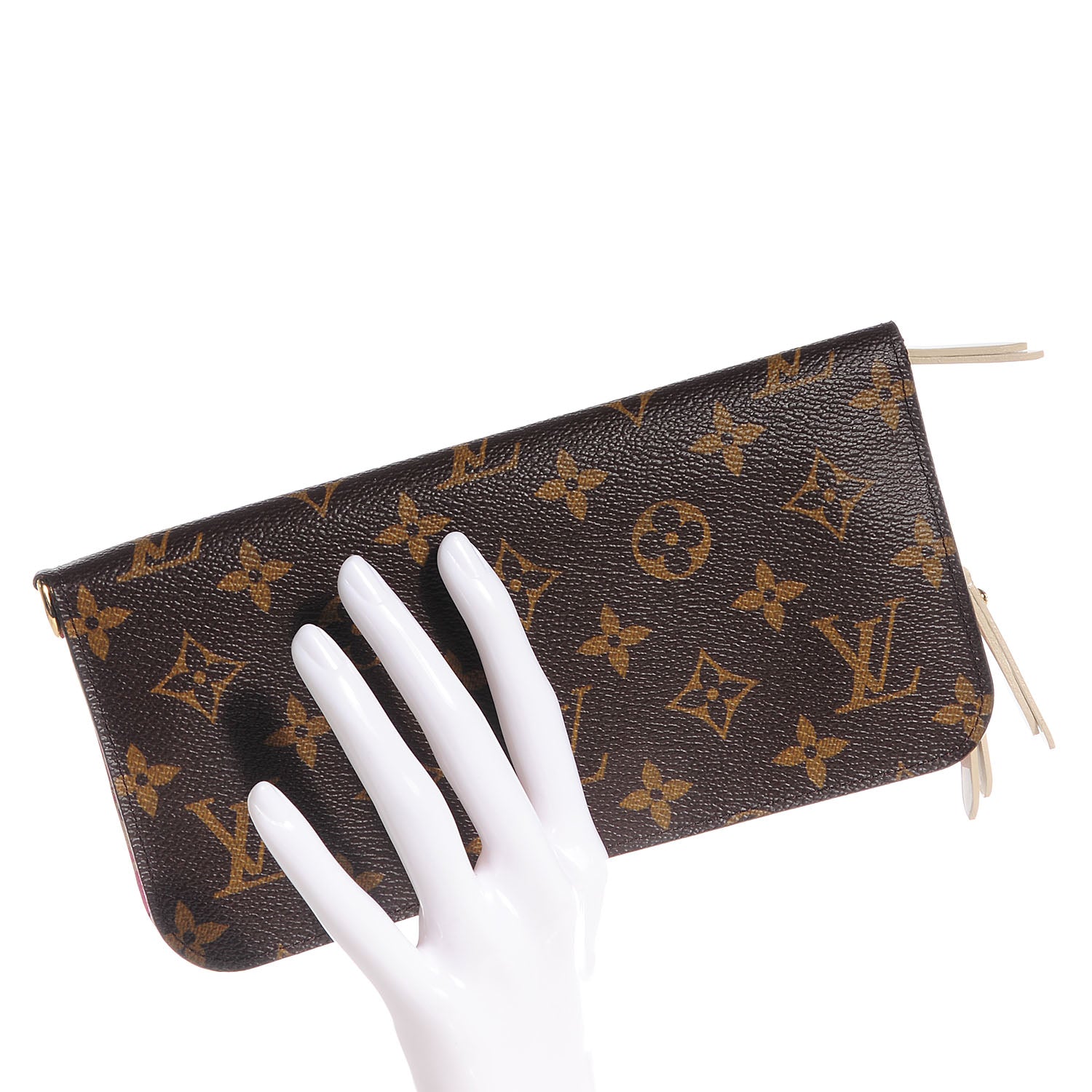 Louis Vuitton Monogram Leopard Insolite Wallet Blanc Corail 2 of 7