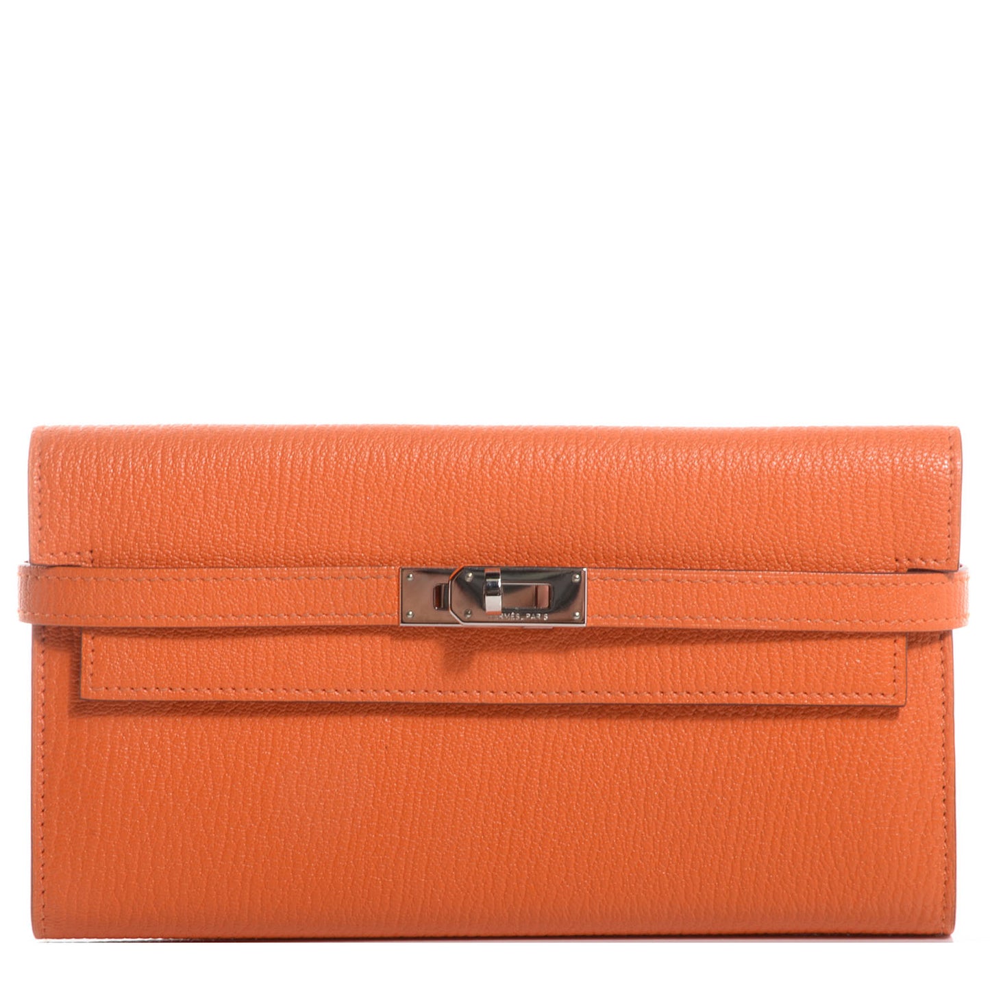 Chevre Mysore Kelly Longue Wallet Orange