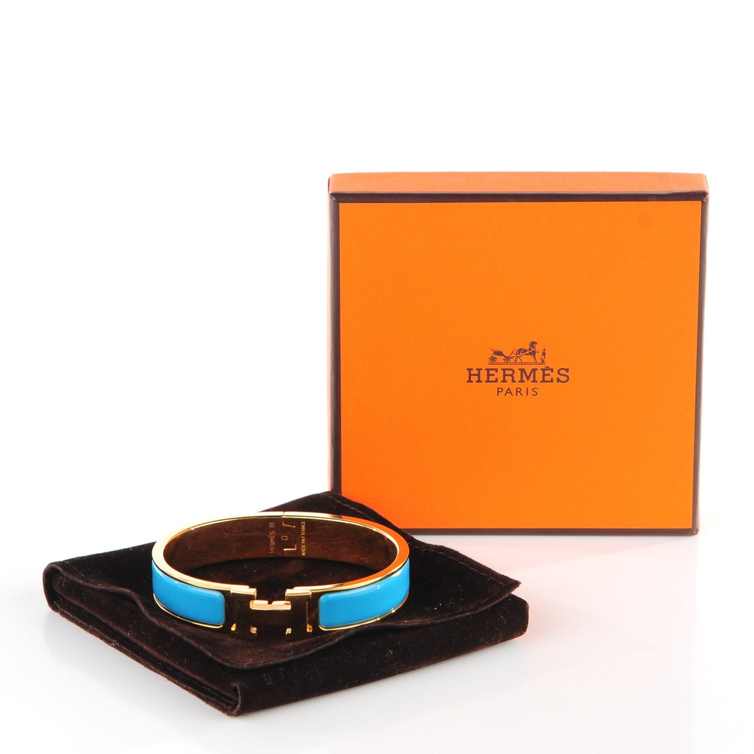Hermes Enamel Narrow Clic Clac H Bracelet PM Azur 6 of 6