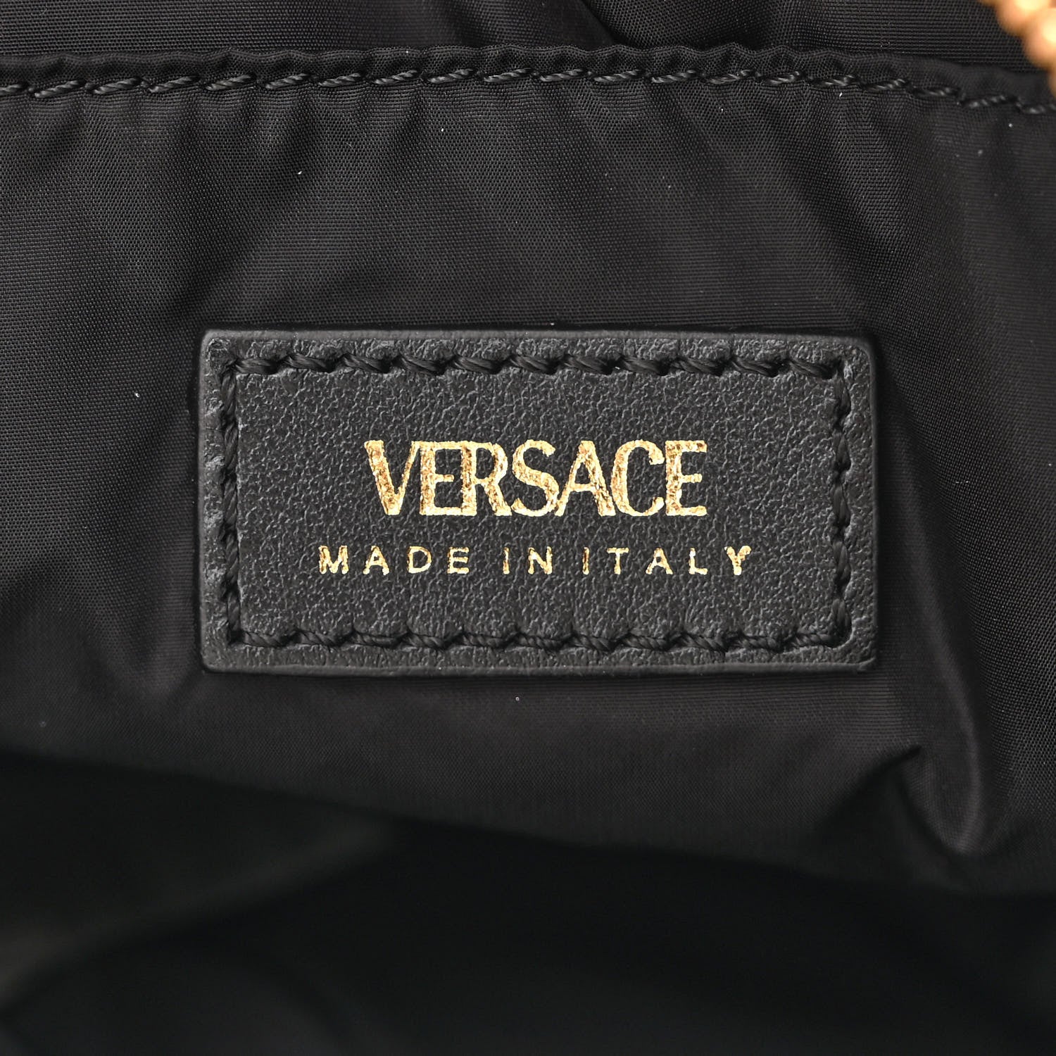 Versace Nylon Tribute Chain Crossbody Shoulder Bag Light Pink 6 of 10