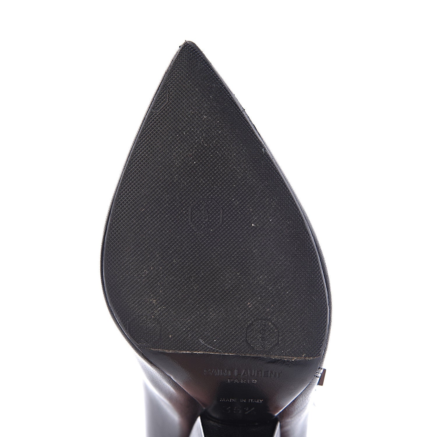 Saint Laurent Calfskin Niki 105 Wedge Booties 35.5 Black 10 of 13