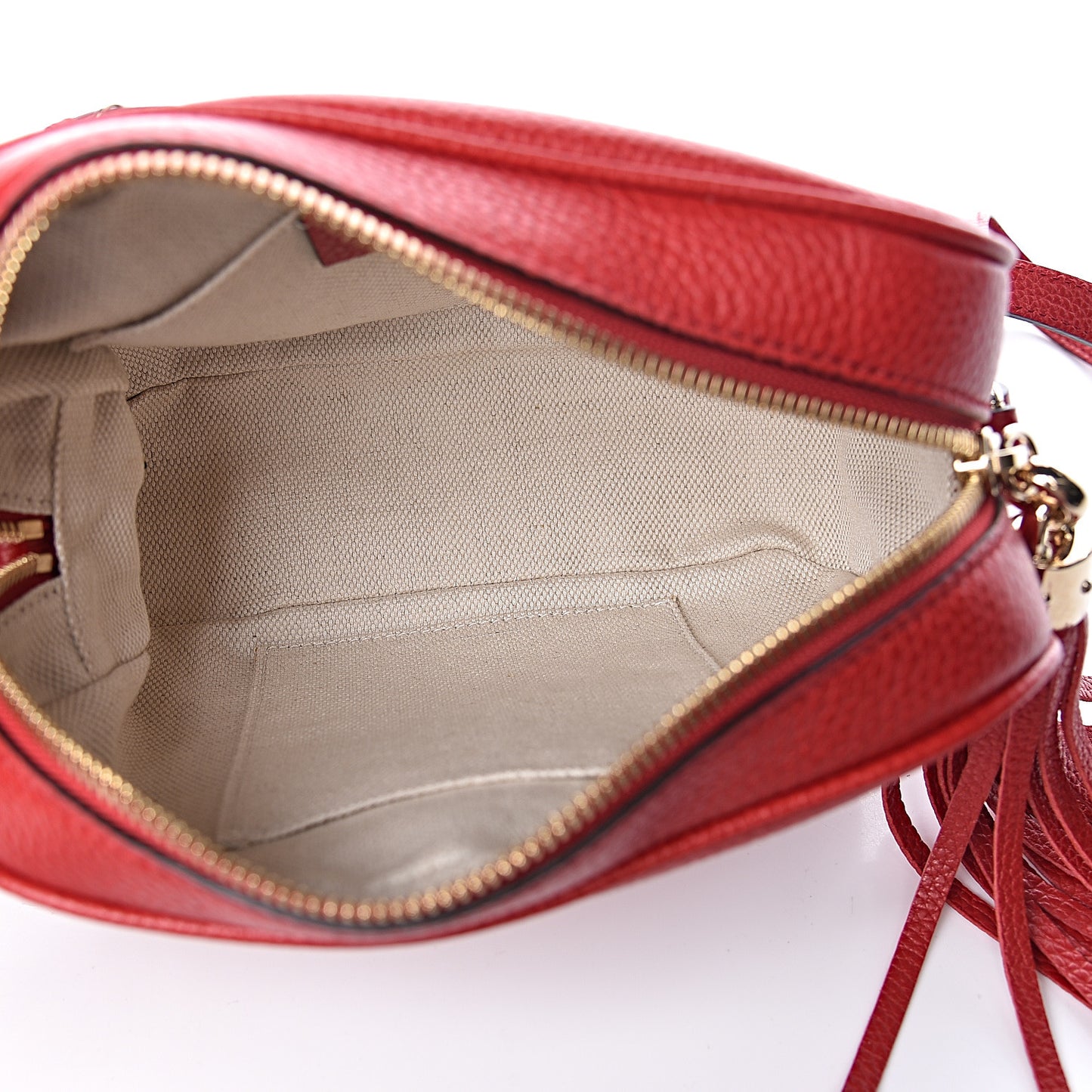 Pebbled Calfskin Small Soho Disco Bag Tabasco Red