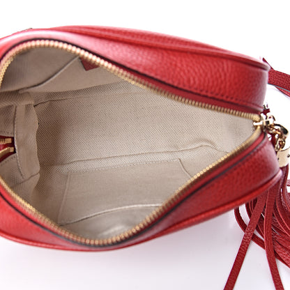 Gucci Pebbled Calfskin Small Soho Disco Bag Tabasco Red 5 of 10