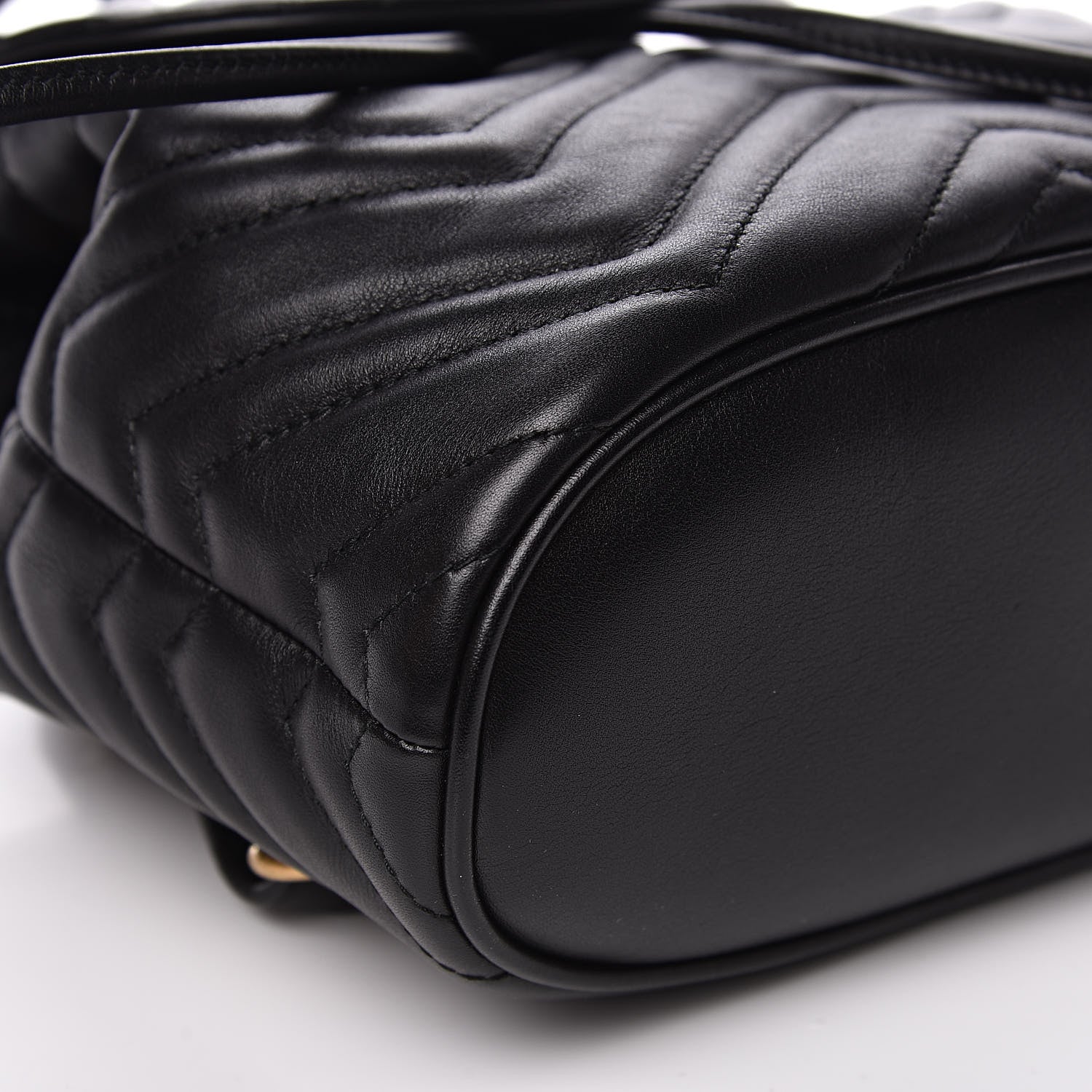 Gucci Calfskin Matelasse GG Marmont Flap Backpack Black 10 of 12