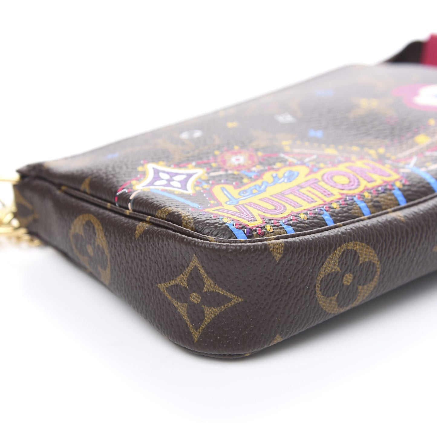 Monogram 2020 Christmas Animation Roller Coaster Mini Pochette Accessories Pivoine