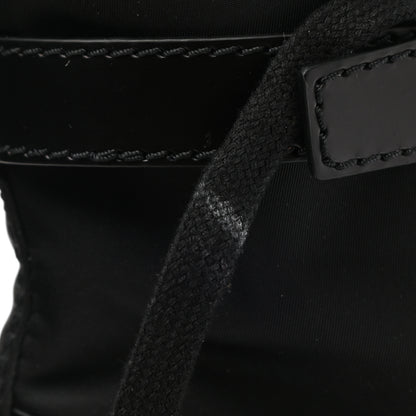 Prada Spazzolato Rois Re-Nylon Metal Triangle Logo Mens Monolith Pouch Pocket 60mm Combat Boots 7 Black 12 of 14