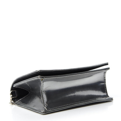 Christian Dior Metallic Patent Micro-Cannage Baby Diorama Flap Bag Silver 4 of 11