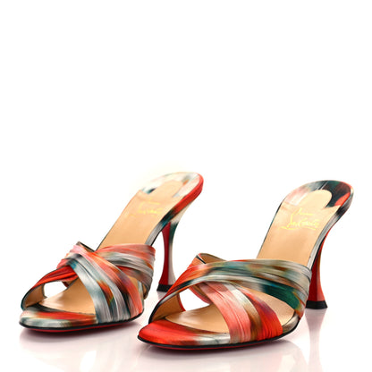Christian Louboutin Crepe Satin Ombre Nicol Is Back 85 Slide Sandals 39 Loubi 4 of 8