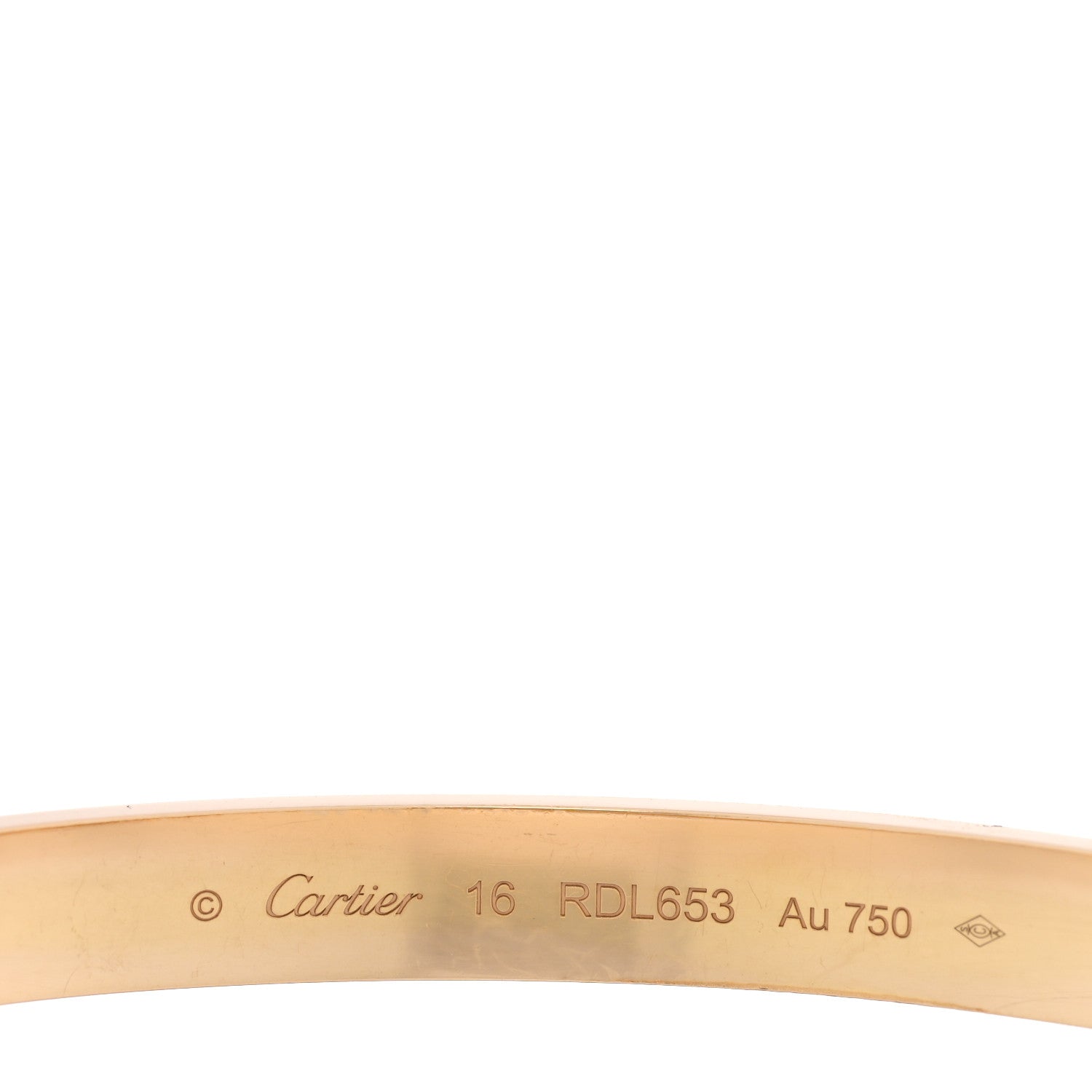Cartier 18K Yellow Gold LOVE Bracelet 16 4 of 7